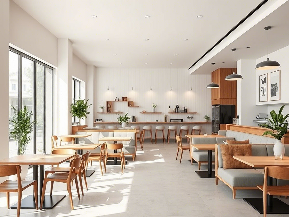interior cafe tema minimalis modern